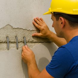 Grapas corrugadas inoxidables para reparación de grietas estructurales